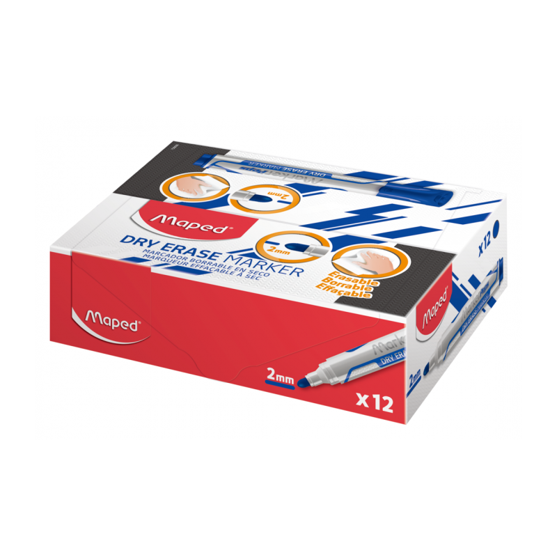 Marqueur pour tableau blanc pte Ogive 2mm Maped