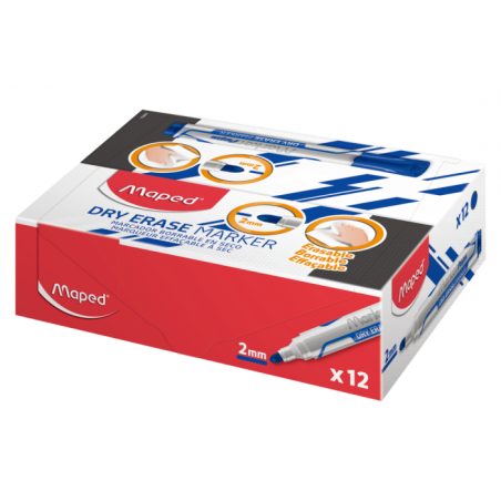 Marqueur pour tableau blanc pte Ogive 2mm Maped