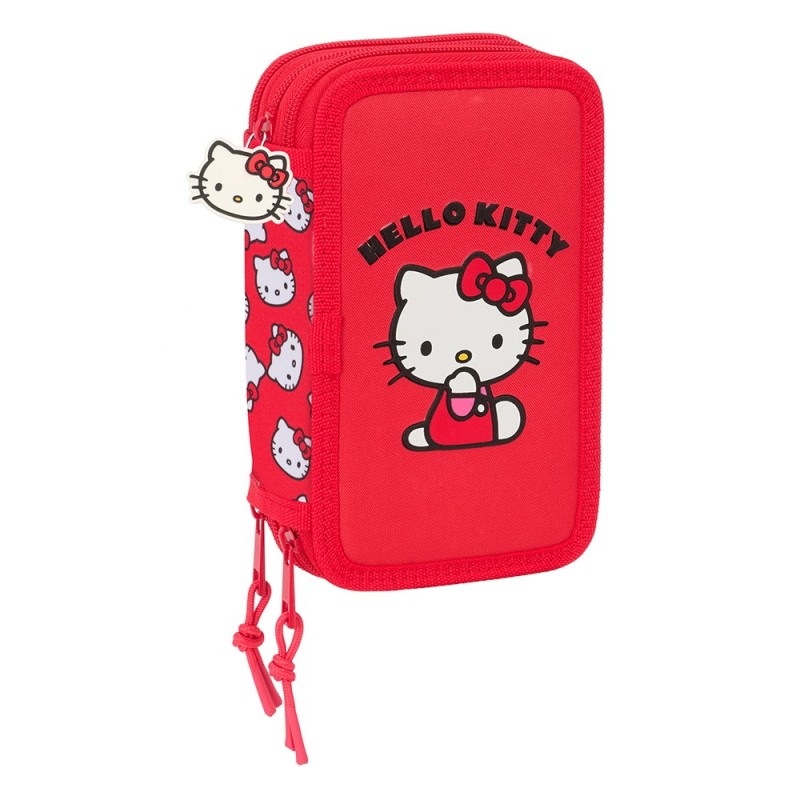 Trousse triple  REMPLI 37 PCS HELLO KITTY "ICONIQUE"  SAFTA