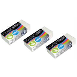 Gomme blanche 1 usage en blister de 3 Classic Ulmann