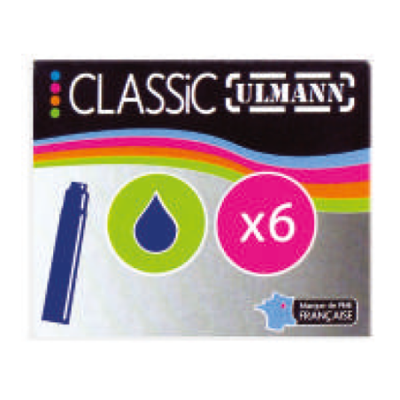 Cartouche d'encre effaçable pochette de 6 Classic Ulmann