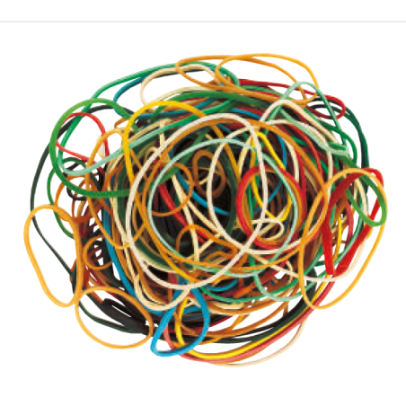 Elastique de bureau 50g couleur tailles assortie Classic Ulmann