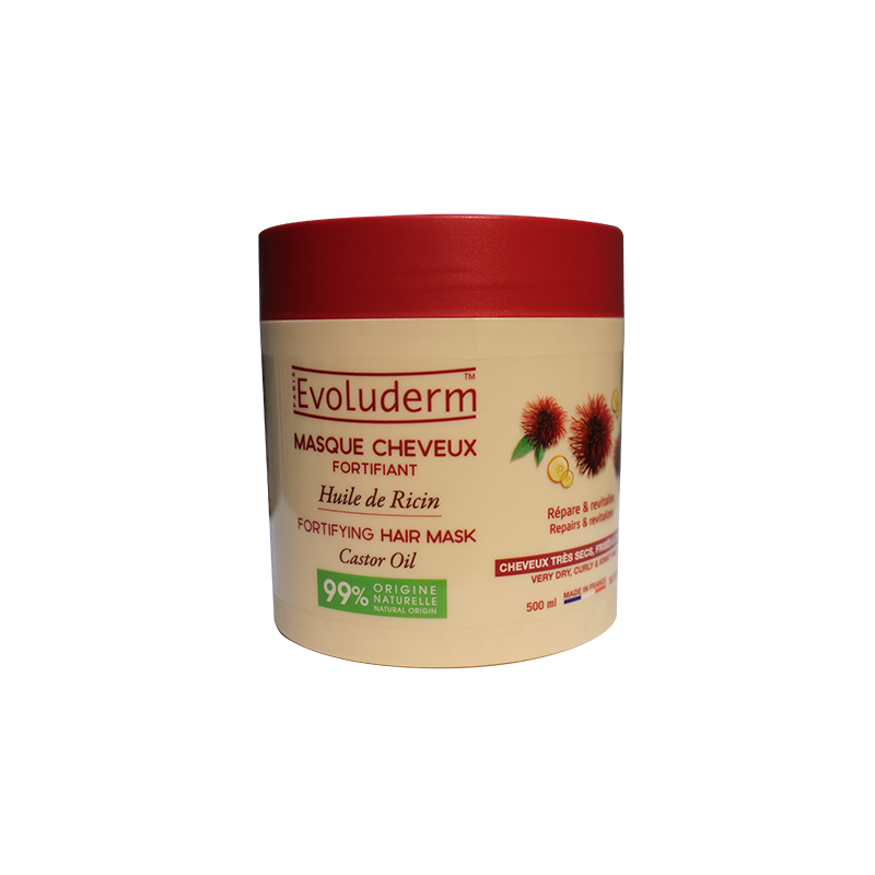 Masque cheveux Fortifiant Huile de Ricin - 500ml  EVOLUDERM