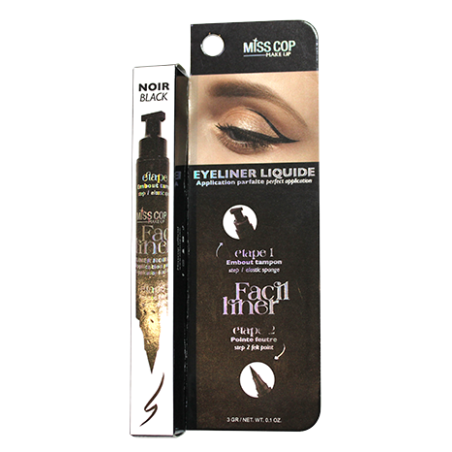 EYELINER LIQUIDE 2 EN 1 NOIR - FACIL LINER MISS COP