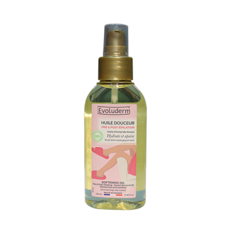 Huile Douceur Pré & Post Epilation - 100 ml- EVOLUDERM