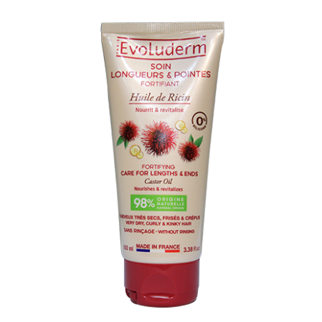 Soin Longueurs & Pointes Fortifiant Huile de Ricin - 100ml - EVOLUDERM