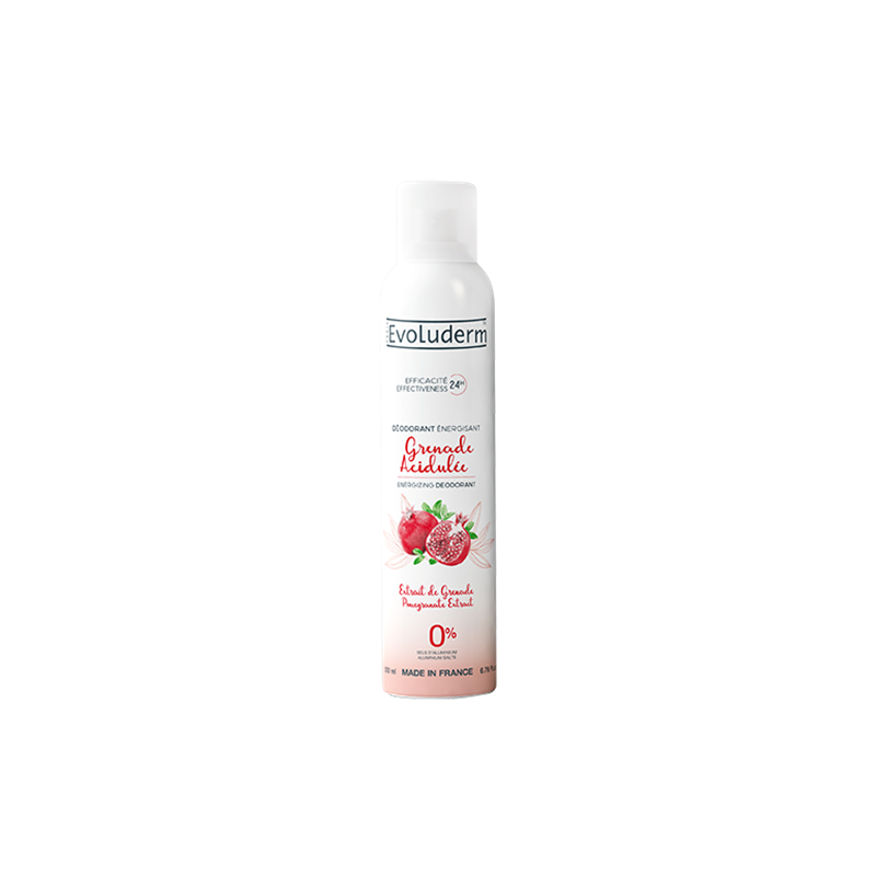 Déodorant Spray grenade acidulée 24H 200ml EVOLUDERM