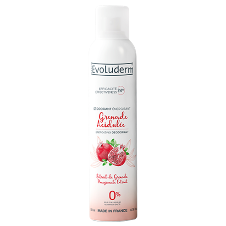 Déodorant Spray grenade acidulée 24H 200ml EVOLUDERM