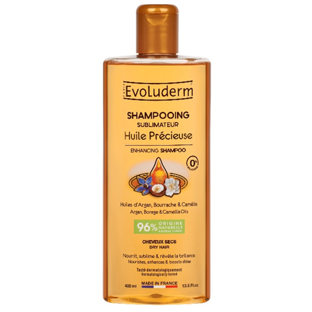 Shampoing huile précieuse 400ml EVOLUDERM