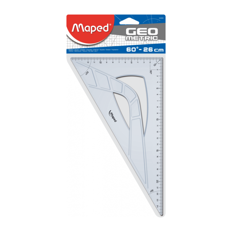 Equerre 60°-26cm géometric ss blister Maped