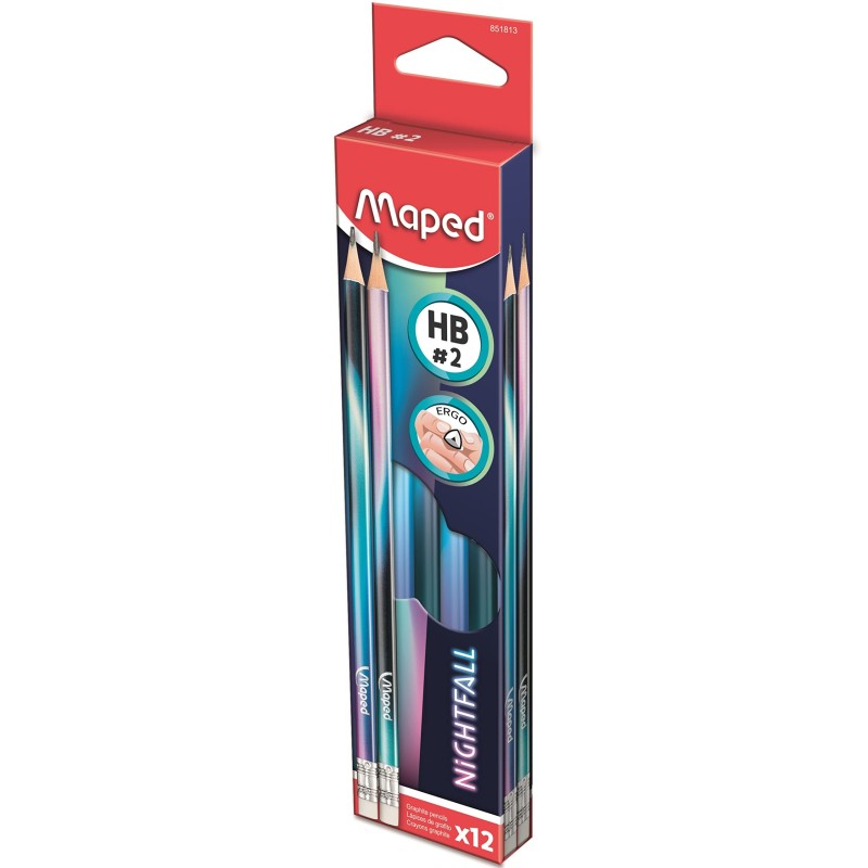 Crayon graphite graphpeps HB avec gomme NIGHTFALL Maped