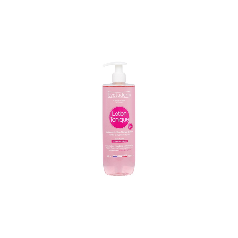 Lotion Tonique Eau de Rose 500ml EVOLUDERM