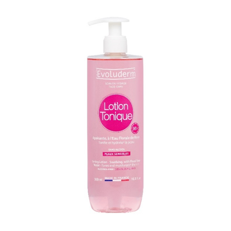 Lotion Tonique Eau de Rose 500ml EVOLUDERM