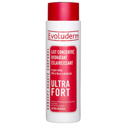 Lait éclairc.peaux noires&métis ultra fort AHA&Karité 500ml EVOLUDERM