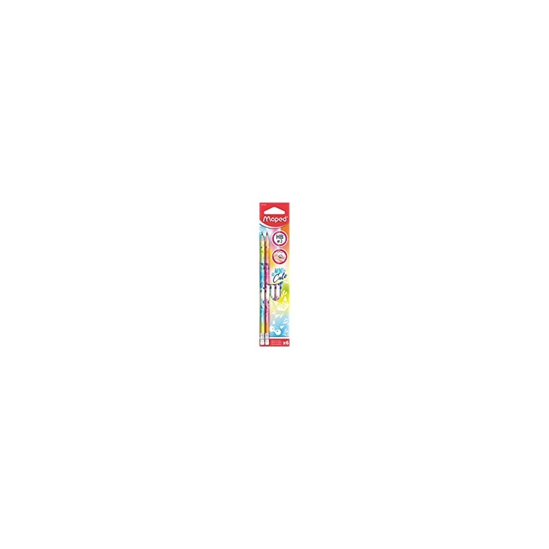 Crayon graphite graphpeps HB avec gomme MINI CUTE Maped