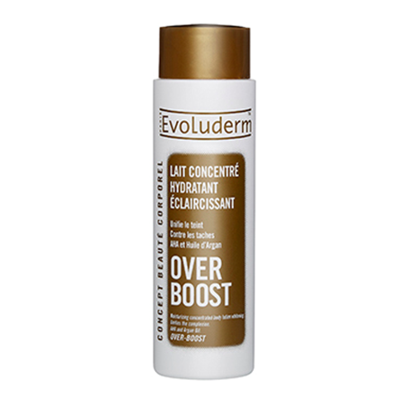 Lait éclairc.peaux noires&métis concentré AHA&Argan 500ml EVOLUDERM