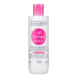 Lait démaquillant peaux sensibles 250ml EVOLUDERM