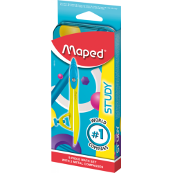 Compas Math set STUDY FANCY POP 9pcs MAPED