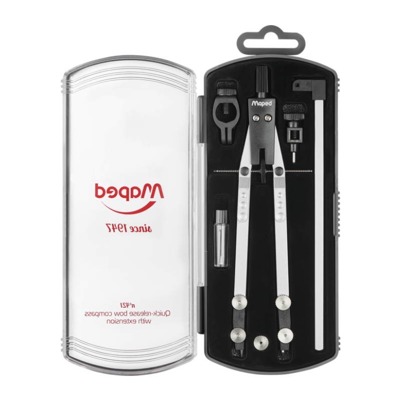 Compas en coffret technique métal bow 5pcs MAPED