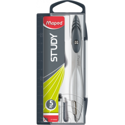Compas en coffret Study 5 pièces Maped