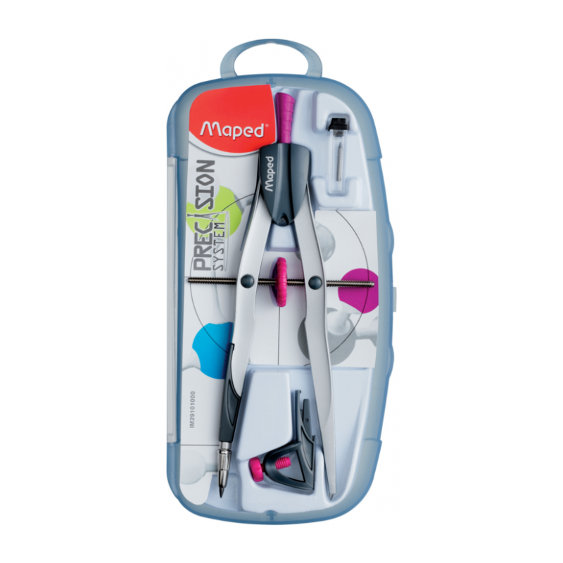 Compas en coffret balustre Precision System 3 pièces Maped