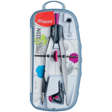 Compas en coffret balustre Precision System 3 pièces Maped