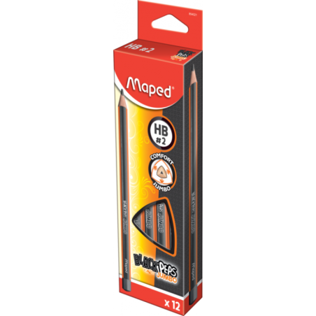 Crayon graphite HB black'Peps Jumbo Maped