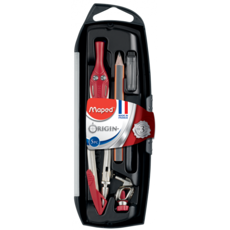 Compas en coffret bague et mine avec mini black'peps+étui mine