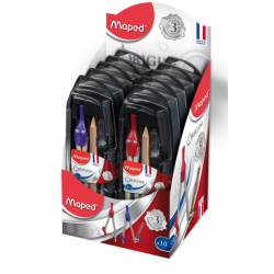 Compas en coffret bague et mine avec mini black'peps+étui mine