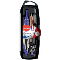 Compas en coffret bague et mine avec mini black'peps+étui mine