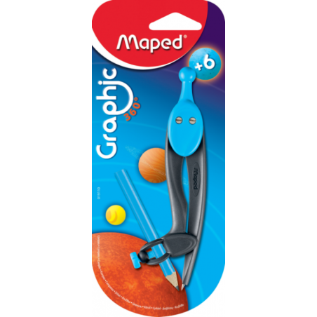 Compas à canon graphic 360° ss blister Maped