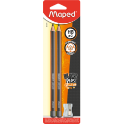 Crayon graphite black peps JUMBO (blister de 2) + TC Maped