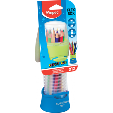 Crayon de couleur 18cm et 12cl Peps flex MAPED