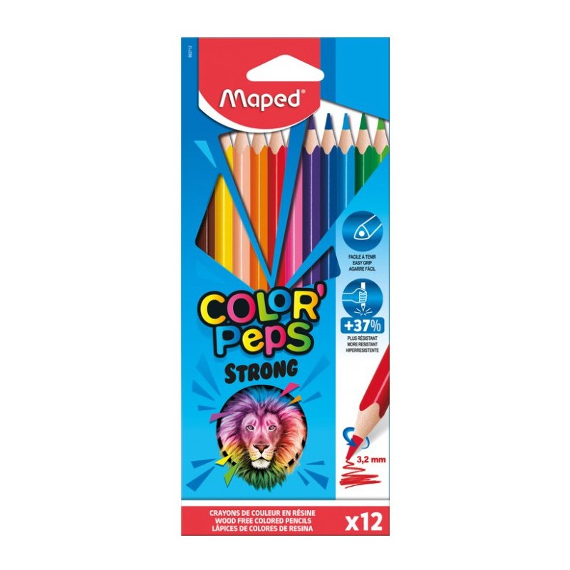 Crayon de couleur 18cm et 12cl Colorpeps STRONG Maped