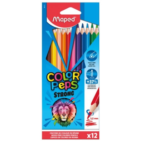 Crayon de couleur 18cm et 12cl Colorpeps STRONG Maped