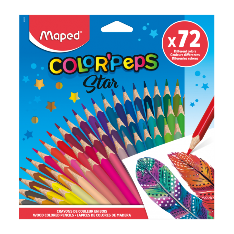 Crayon de couleur 18cm et 72cl Colorpep's Star MAPED