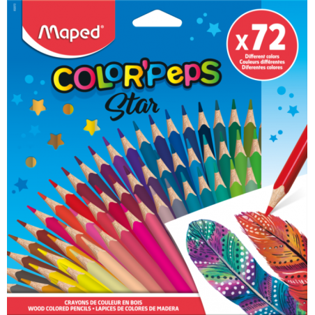 Crayon de couleur 18cm et 72cl Colorpep's Star MAPED