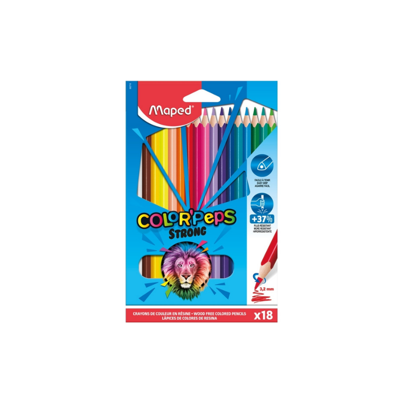 Crayon de couleur 18cm et 18cl colorpep's Strong Maped