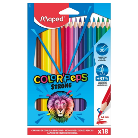 Crayon de couleur 18cm et 18cl colorpep's Strong Maped