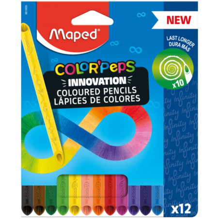 Crayon de couleur Colorpeps 12cl 100% mine INFINITY Maped