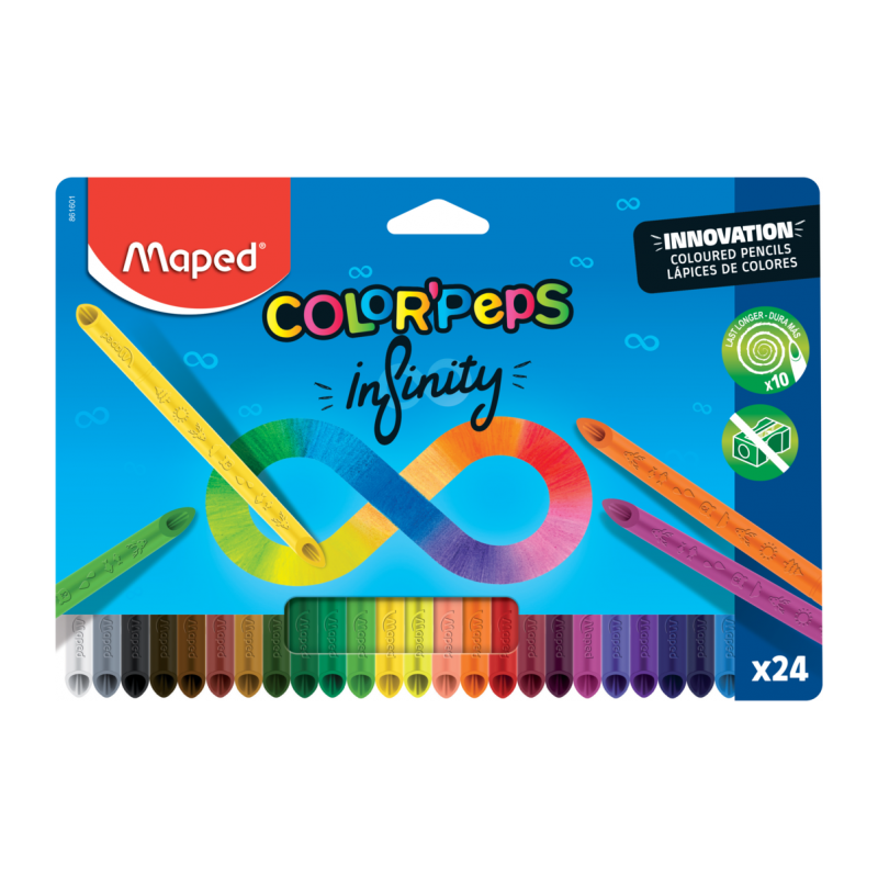 Crayon de couleur Colorpeps 24cl 100% mine INFINITY Maped