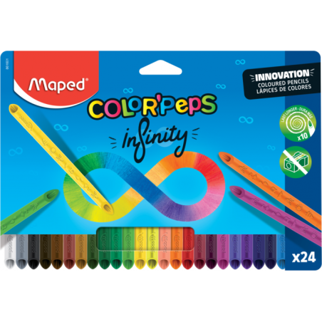 Crayon de couleur Colorpeps 24cl 100% mine INFINITY Maped