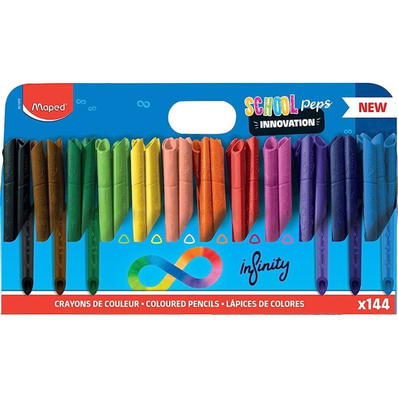 Crayon de couleur Colorpeps SCHOOL PACK 144 100% mine  INFINITY Maped