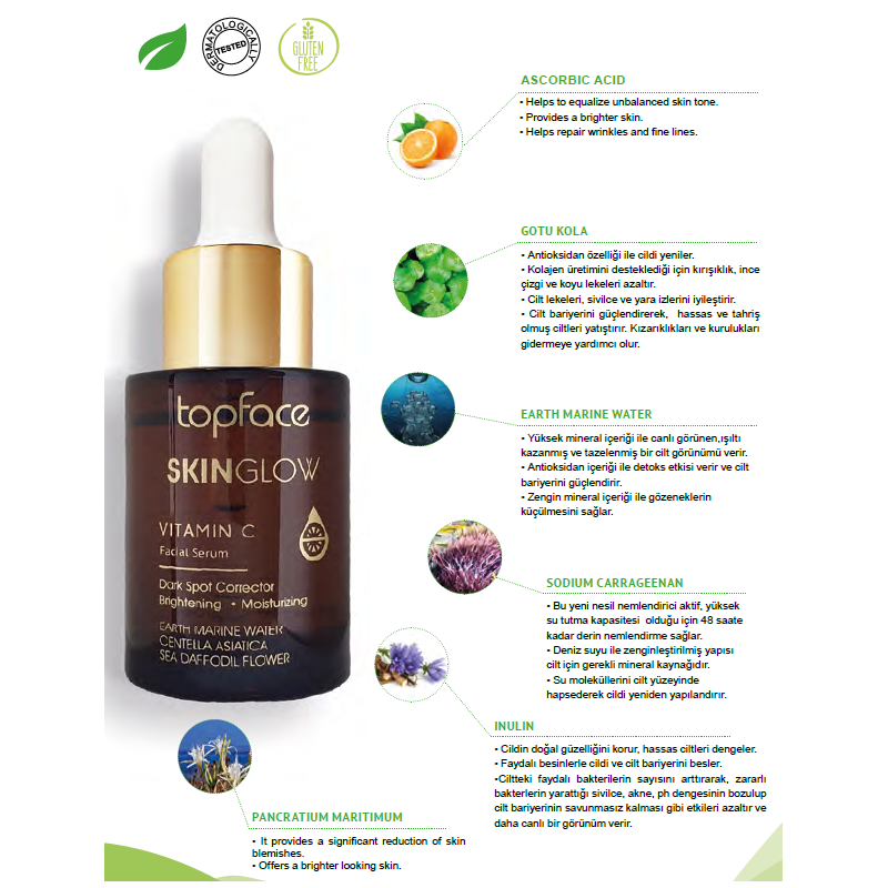 Sérum visage vitamine C vegan Topface PT805.002
