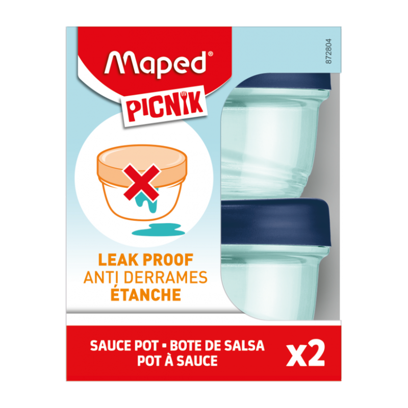 Sauce pot plastique 40ml set de 2 ORIGINS FAMILIES PICNIK Maped