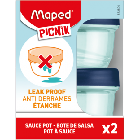 Sauce pot plastique 40ml set de 2 ORIGINS FAMILIES PICNIK Maped