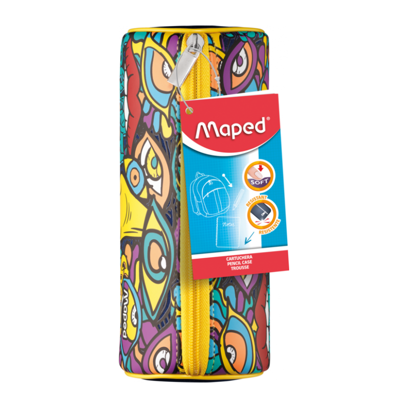 Trousse néoprène rond 21x9,5 cm BOY STREET ART Maped