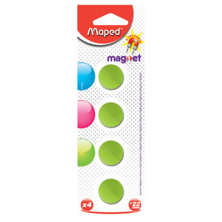 Aimants 22 mm couleur Blister de 4 Maped 052200