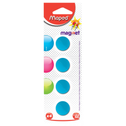 Aimants 22 mm couleur Blister de 4 Maped 052200