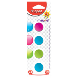 Aimants 22 mm couleur Blister de 4 Maped 052200
